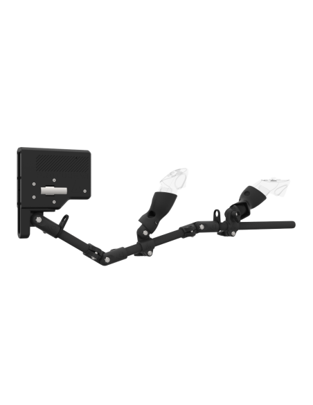 Right view of ForceTube with Haptic Explorer stock for Meta Quest 3with Black Carbon Armature and Carbon Fiber cups