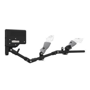 Right view of ForceTube with Haptic Explorer stock for Meta Quest 3with Black Carbon Armature and Grey PLA cups