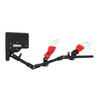 Right view of ForceTube with Haptic Explorer stock for Meta Quest 3with Black Carbon Armature and Red PLA cups
