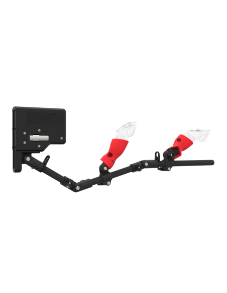 Right view of ForceTube with Haptic Explorer stock for Meta Quest 3with Black Carbon Armature and Red PLA cups