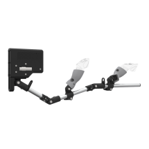Right view of ForceTube with Haptic Explorer stock for Meta Quest 3with Chrome Armature and Grey PLA cups
