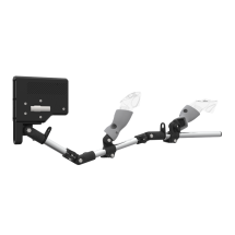 Right view of ForceTube with Haptic Explorer stock for Meta Quest 3with Chrome Armature and Grey PLA cups