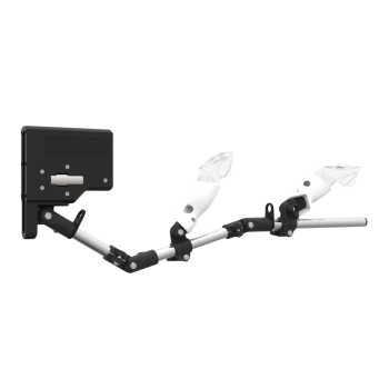 Right view of ForceTube with Haptic Explorer stock for Meta Quest 3with Chrome Armature and White PLA cups