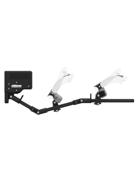 Side view of ForceTube with Haptic Explorer stock for Valve Index with Black Carbon Armature and Grey PLA cups