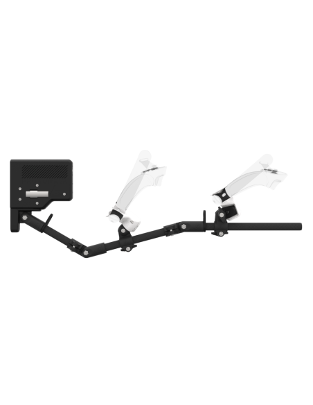 Side view of ForceTube with Haptic Explorer stock for Valve Index with Black Carbon Armature and White PLA cups
