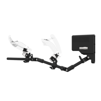 Left view of ForceTube with Haptic Explorer stock for Valve Index with Black Carbon Armature and White PLA cups
