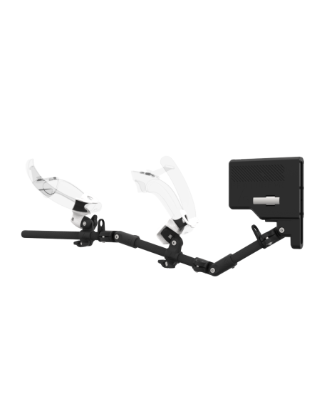 Left view of ForceTube with Haptic Explorer stock for Valve Index with Black Carbon Armature and White PLA cups