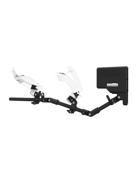 Left view of ForceTube with Haptic Explorer stock for Valve Index with Black Carbon Armature and White PLA cups