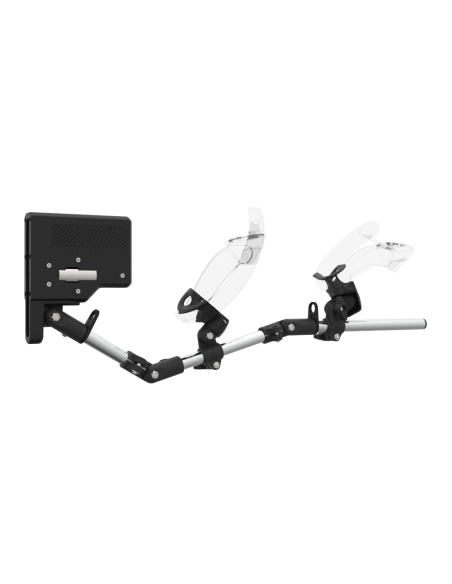 Right view of ForceTube with Haptic Explorer stock for Valve Index with Chrome Armature and Carbon Fiber cups