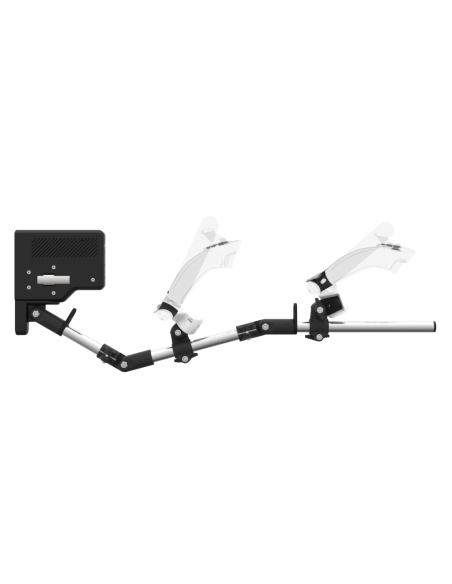 Side view of ForceTube with Haptic Explorer stock for Valve Index with Chrome Armature and White PLA cups