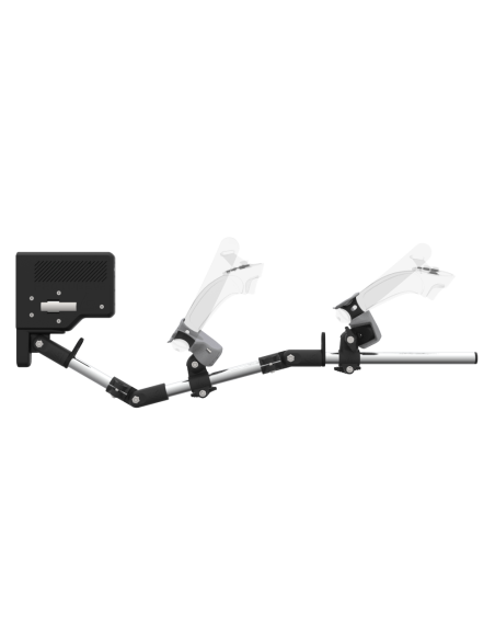Side view of ForceTube with Haptic Explorer stock for Valve Index with Chrome Armature and Grey PLA cups