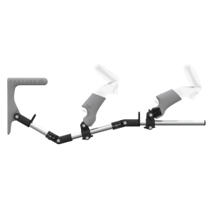 Side view of MagTube vr gunstock for Focus 3 with Chrome Armature with Grey MK1 Buttstock and Grey PLA cups