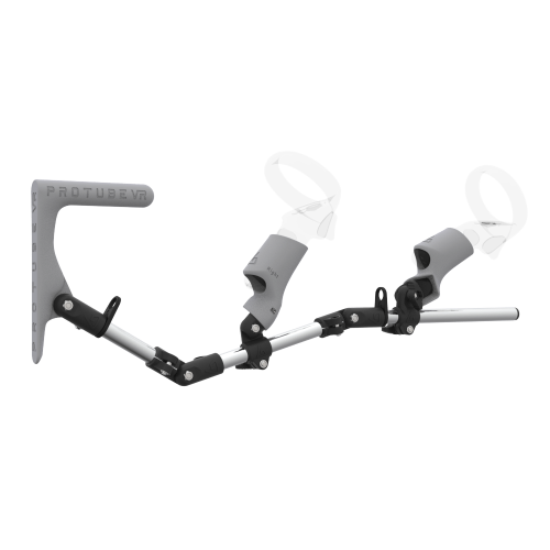 Right view of MagTube vr gunstock for Focus 3 with Chrome Armature with Grey MK1 Buttstock and Grey PLA cups