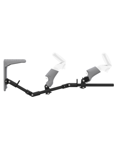 Side view of MagTube vr gunstock for Focus 3 with Carbon Armature with Grey MK2 Buttstock and Grey PLA cups