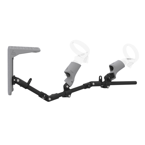 Right view of MagTube vr gunstock for Focus 3 with Carbon Armature with Grey MK2 Buttstock and Grey PLA cups