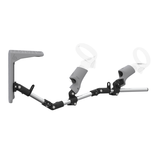 Right view of MagTube vr gunstock for Focus 3 with Chrome Armature with Grey MK2 Buttstock and Grey PLA cups