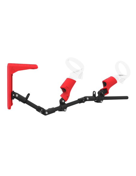Right view of MagTube vr gunstock for Focus 3 with Carbon Armature with Red MK2 Buttstock and Red PLA cups