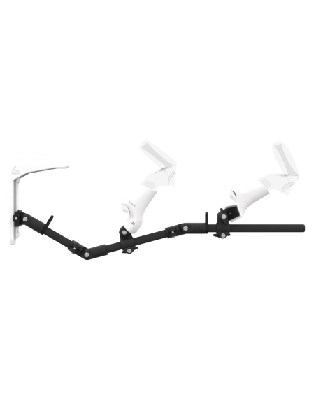Side view of MagTube vr gunstock for Focus 3 with Carbon Armature with White MK2 Buttstock and White PLA cups