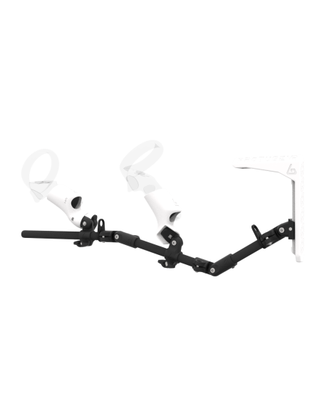 Left view of MagTube vr gunstock for Focus 3 with Carbon Armature with White MK2 Buttstock and White PLA cups