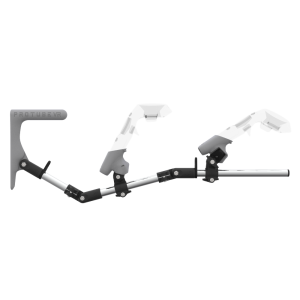 Side view of MagTube vr gunstock for HTC Vive with Chrome Armature with Grey MK1 Buttstock and Grey PLA cups