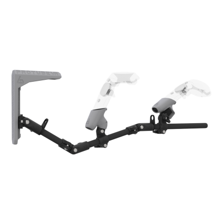 Right view of MagTube vr gunstock for HTC Vive with Carbon Armature with Grey MK2 Buttstock and Grey PLA cups