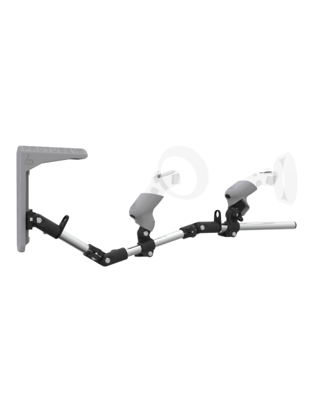 Right view of MagTube vr gunstock for Samsung Odyssey with Chrome Armature with Grey MK2 Buttstock and Grey PLA cups