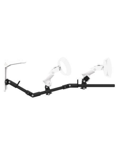 Side view of MagTube vr gunstock for Samsung Odyssey with Carbon Armature with White MK2 Buttstock and White PLA cups