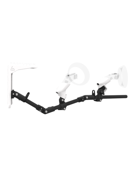 Right view of MagTube vr gunstock for Samsung Odyssey with Carbon Armature with White MK2 Buttstock and White PLA cups