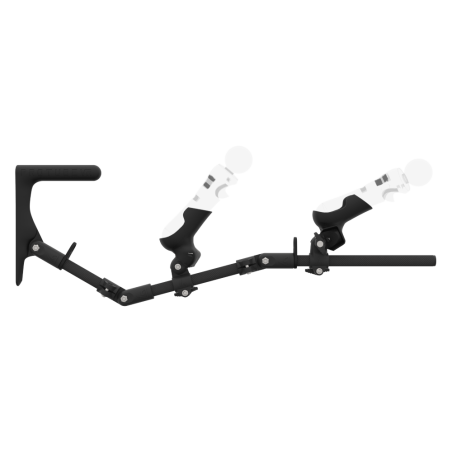 Side view of MagTube vr gunstock for PSVR 1 with Carbon Armature with Carbon MK1 Buttstock and Carbon cups