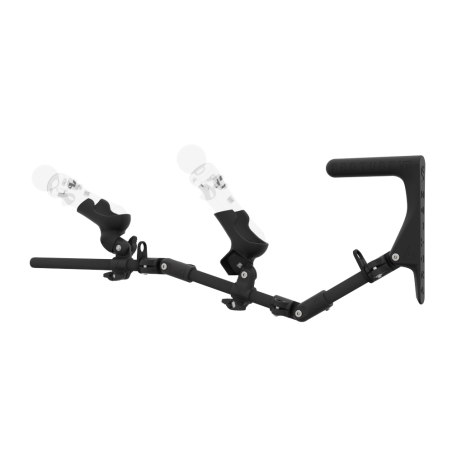Left view of MagTube vr gunstock for PSVR 1 with Carbon Armature with Carbon MK1 Buttstock and Carbon cups