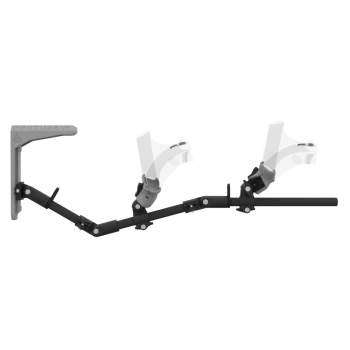 Side view of MagTube vr gunstock for PSVR 2 with Carbon Armature with Grey MK2 Buttstock and Grey PLA cups