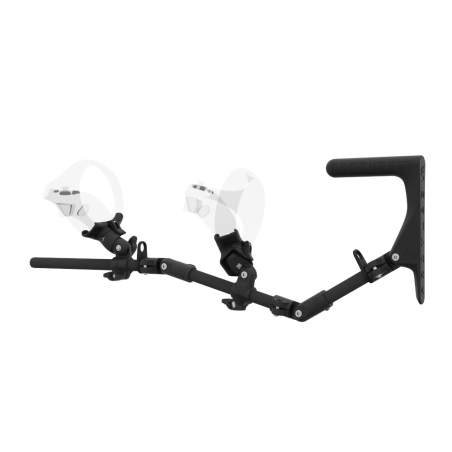 Left view of MagTube vr gunstock for PSVR 2 with Carbon Armature with Carbon MK1 Buttstock and Carbon cups