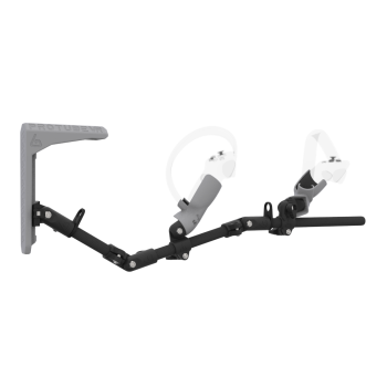 Right view of MagTube vr gunstock for Pico 4 with Carbon Armature with Grey MK2 Buttstock and Grey PLA cups