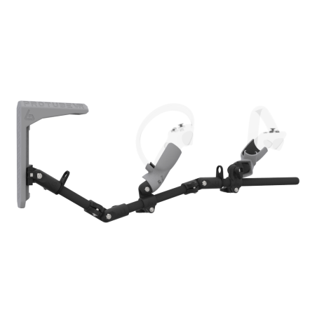 Right view of MagTube vr gunstock for Pico 4 with Carbon Armature with Grey MK2 Buttstock and Grey PLA cups