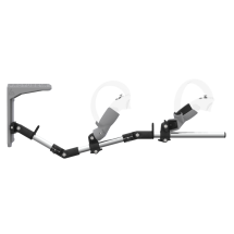 Side view of MagTube vr gunstock for Pico 4 with Chrome Armature with Grey MK2 Buttstock and Grey PLA cups