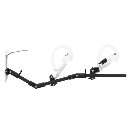 Side view of MagTube vr gunstock for Pico 4 with Carbon Armature with White MK2 Buttstock and White PLA cups