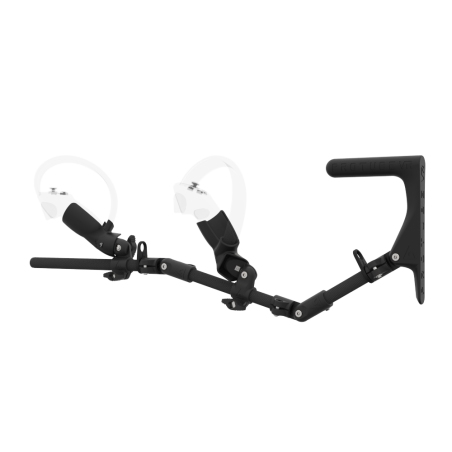 Left view of MagTube vr gunstock for Pico 4 with Carbon Armature with Carbon MK1 Buttstock and Carbon cups