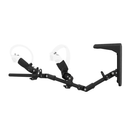 Left view of MagTube vr gunstock for Pico 4 with Carbon Armature with Carbon MK2 Buttstock and Carbon cups