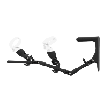 Left view of MagTube vr gunstock for Pico Neo 3 with Carbon Armature with Carbon MK1 Buttstock and Carbon cups