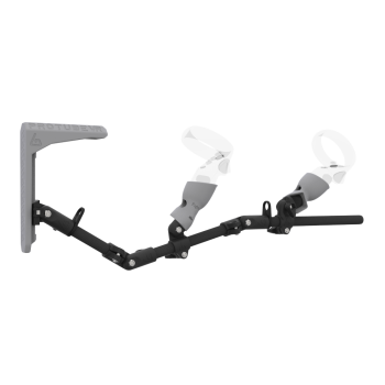 Right view of MagTube vr gunstock for Meta Quest 1 with Carbon Armature with Grey MK2 Buttstock and Grey PLA cups