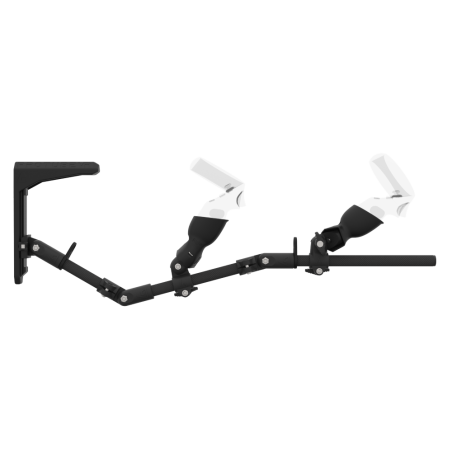 Side view of MagTube vr gunstock for Meta Quest 1 with Carbon Armature with Carbon MK2 Buttstock and Carbon cups