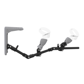 Right view of MagTube vr gunstock for Meta Quest 2 with Carbon Armature with Grey MK2 Buttstock and Grey PLA cups