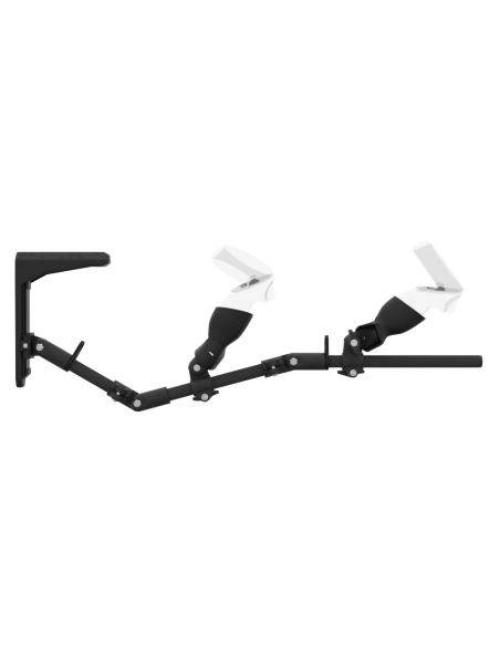 Side view of MagTube vr gunstock for Meta Quest 2 with Carbon Armature with Carbon MK2 Buttstock and Carbon cups