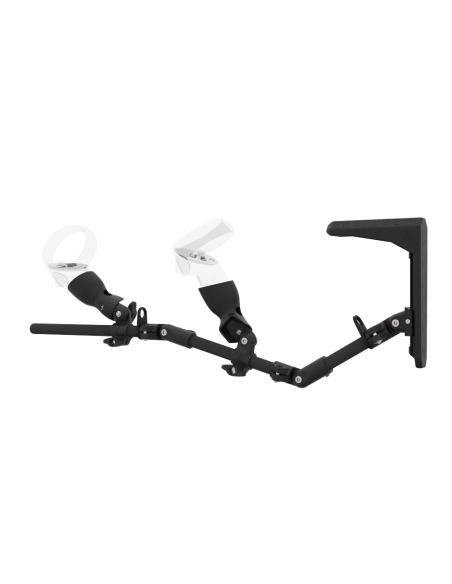 Left view of MagTube vr gunstock for Meta Quest 2 with Carbon Armature with Carbon MK2 Buttstock and Carbon cups