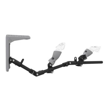 Right view of MagTube vr gunstock for Meta Quest 3 with Carbon Armature with Grey MK2 Buttstock and Grey PLA cups