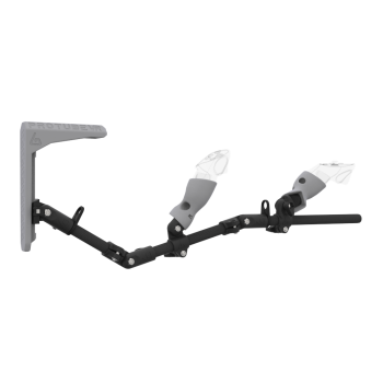 Right view of MagTube vr gunstock for Meta Quest 3 with Carbon Armature with Grey MK2 Buttstock and Grey PLA cups