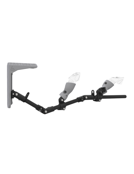 Right view of MagTube vr gunstock for Meta Quest 3 with Carbon Armature with Grey MK2 Buttstock and Grey PLA cups