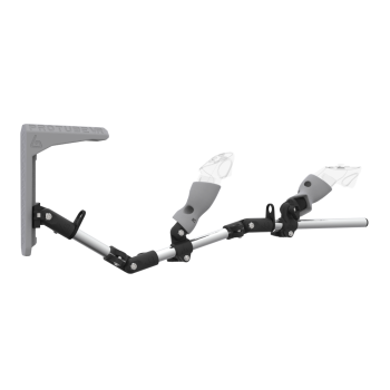 Right view of MagTube vr gunstock for Meta Quest 3 with Chrome Armature with Grey MK2 Buttstock and Grey PLA cups