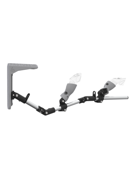 Right view of MagTube vr gunstock for Meta Quest 3 with Chrome Armature with Grey MK2 Buttstock and Grey PLA cups