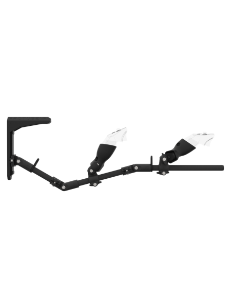 Side view of MagTube vr gunstock for Meta Quest 3 with Carbon Armature with Carbon MK2 Buttstock and Carbon cups